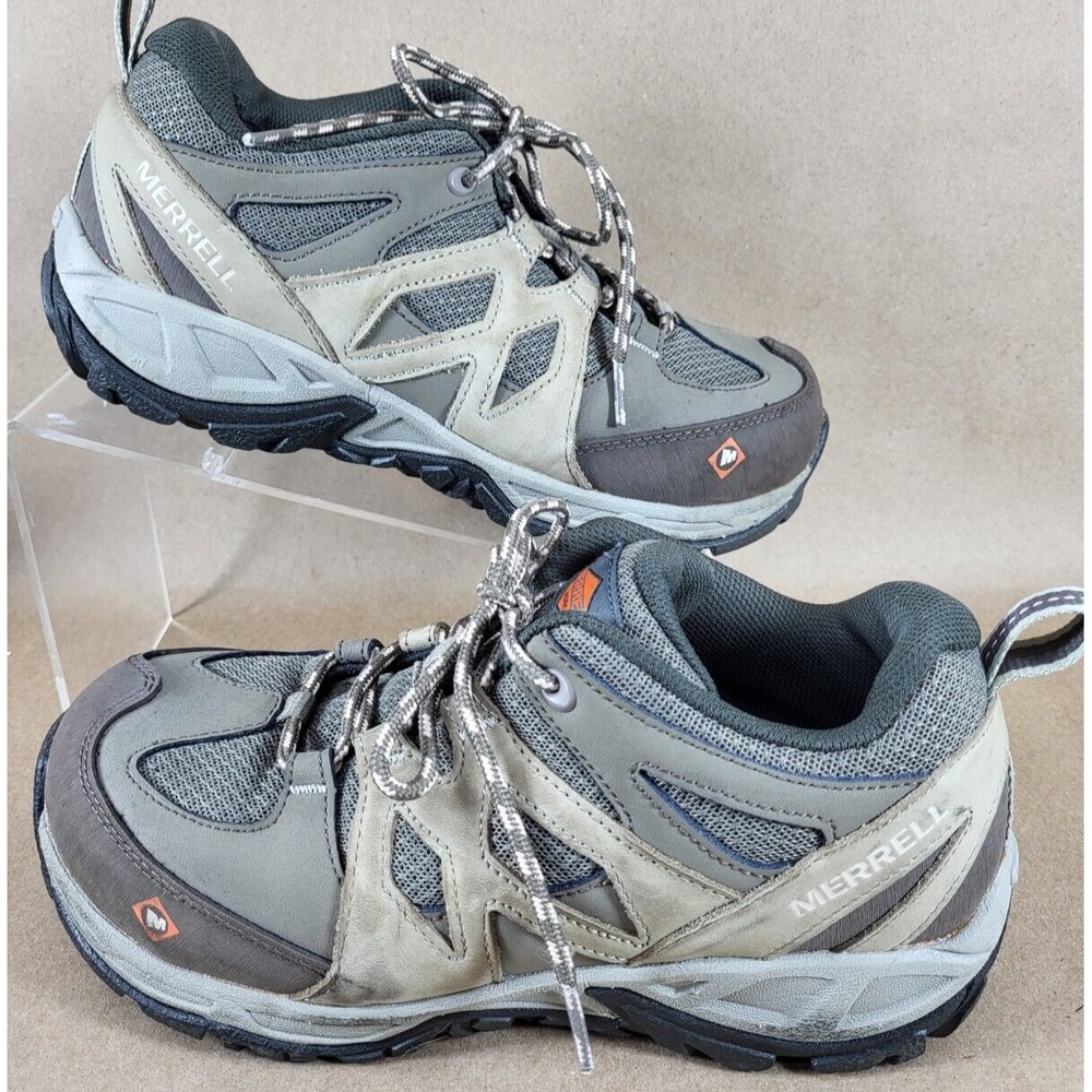 Merrell Mens J099322 Beige Safety Toe Shoes Size 7M Work